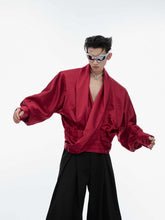 Куртаи V-гардани Padded китфи фуҷур Кардиган боло